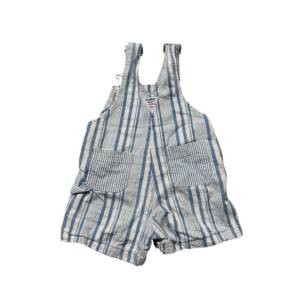 Vintage OshKosh Striped Short Overalls – 3T - Picture 2 of 7